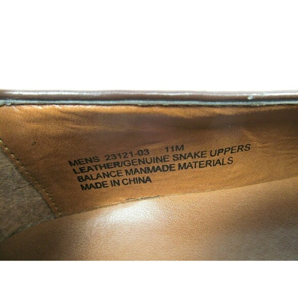 Stacy Adams Genuine Snake Full Strap Tassel Loafers Mens Brown Size US 11 M - Picture 8 of 9